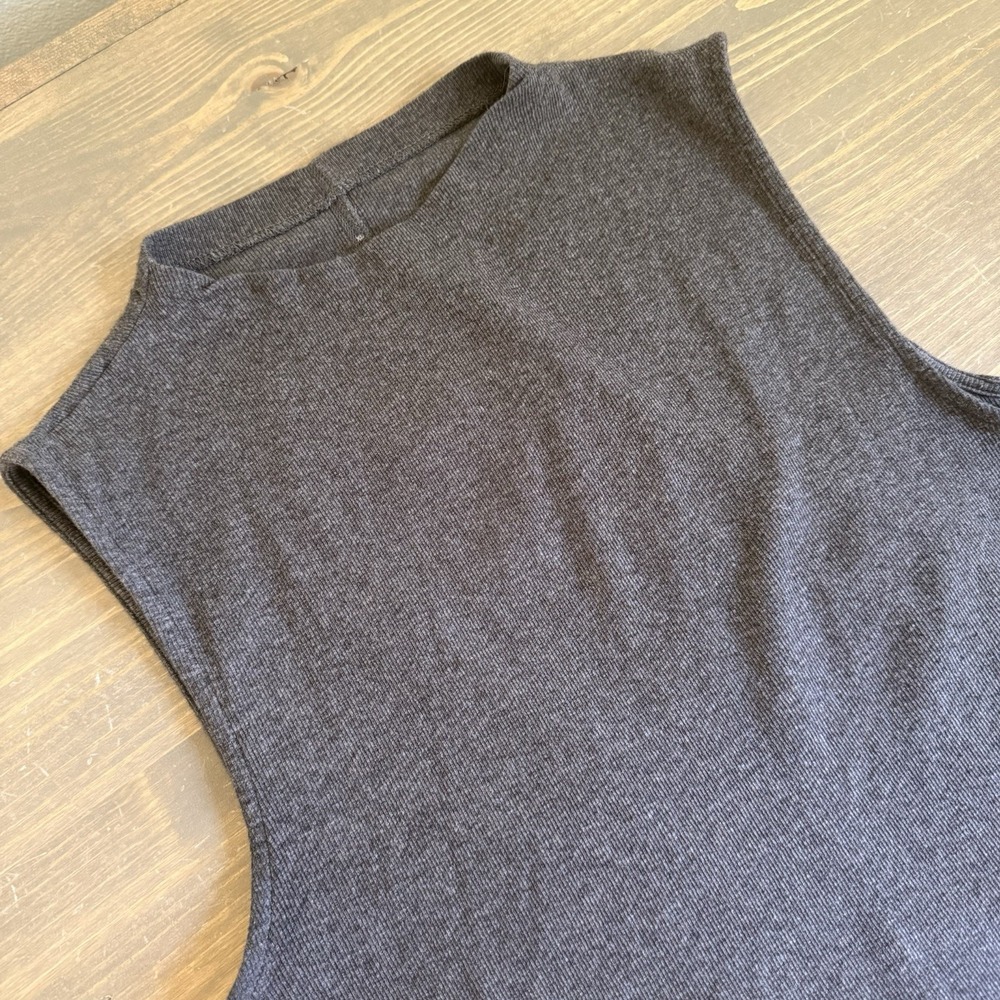 Everlane Women's XS Brown‎ High Neck Ribbed Tank Top Sleeveless Shirt